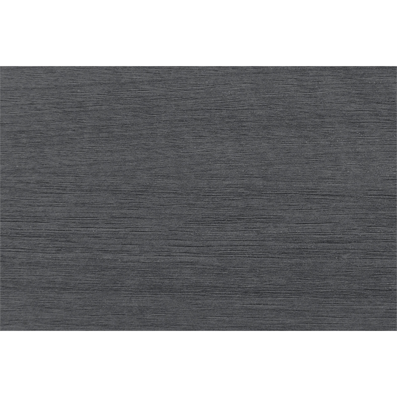 Pemberly Row Modern Black-Gray Wood Queen Bed with LED and USB