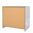 Pemberly Row Contemporary Engineered Wood White High Gloss 3 Drawer Chest