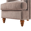 Pemberly Row Traditional Clarendon Arm Chair in Heathered Cocoa Polyester