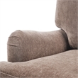 Pemberly Row Traditional Clarendon Arm Chair in Heathered Cocoa Polyester