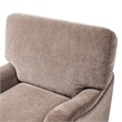 Pemberly Row Traditional Clarendon Arm Chair in Heathered Cocoa Polyester