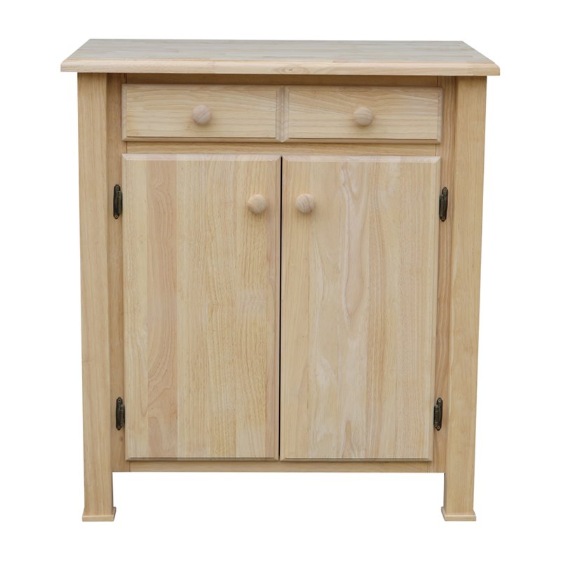 Pemberly Row Contemporary Wood Unfinished Kitchen Work Center