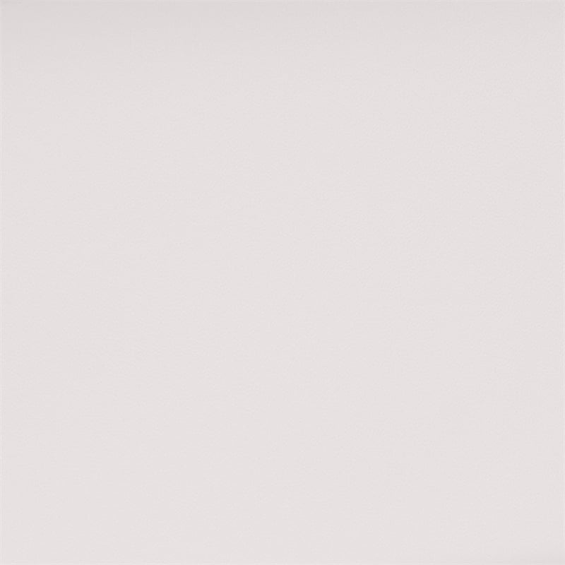 Pemberly Row Contemporary Leather Concave Armless Chair in Melrose White