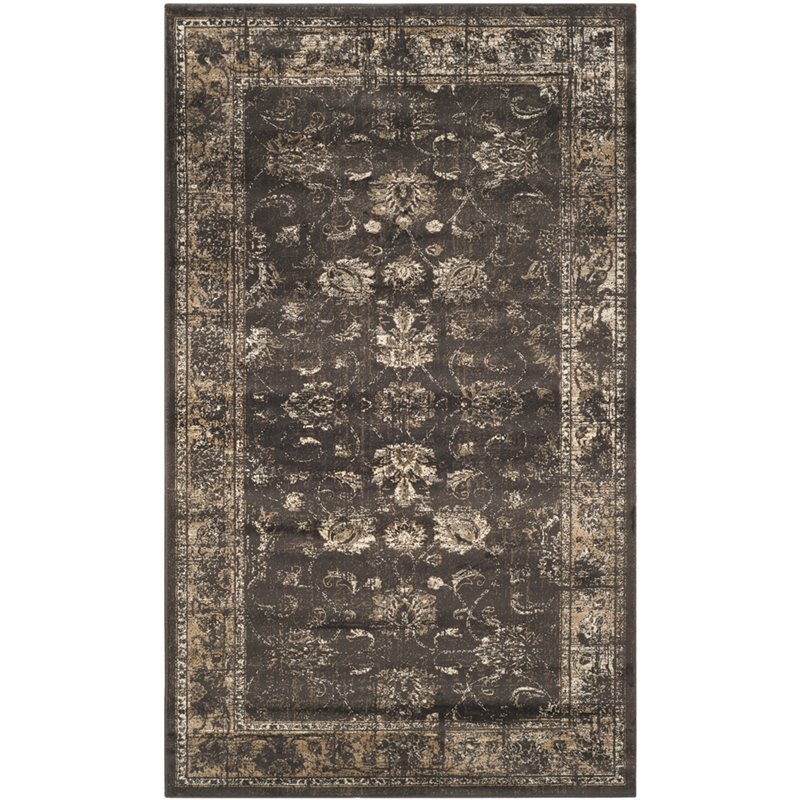 Pemberly Row Vintage Fabric Gray 3'3