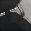Pemberly Row Modern Woven Fabric Storage Bench with Wood Legs in Gray