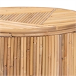 Pemberly Row Brown Modern Bohemian Natural Rattan Coffee Table