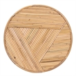 Pemberly Row Brown Modern Bohemian Natural Rattan Coffee Table