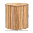 Pemberly Row Brown Modern Bohemian Natural Rattan Coffee Table