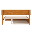 Pemberly Row Queen Platform Bed with Panel Footboard & TXL Trundle in Toffee