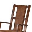 Pemberly Row Faux Leather Seat and Back Rocking Chair in Dark Chocolate Brown