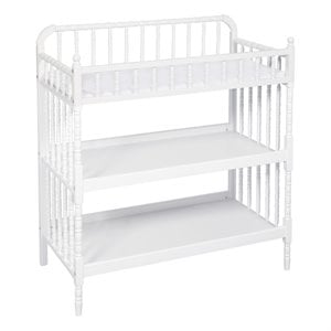 Pemberly Row Contemporary Metal Changing Table in White - 40&quotHx19&quotWx36&quotD