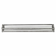 Pemberly Row Slim Rectangular Mirrored Tray with Silver Metal Frame
