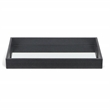 Pemberly Row Labai Shagreen Mirrored Tray in Black with Center Mirror