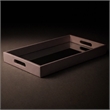 Pemberly Row Labai White Shagreen Tray with Reflective Mirror Panel