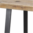 Pemberly Row Wood and Black Metal T Leg Banquet Table