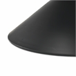 Pemberly Row Hourglass Black Metal Table with Glass Top