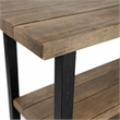 Pemberly Row Rustic 3 Tier Wood and Metal Display Table