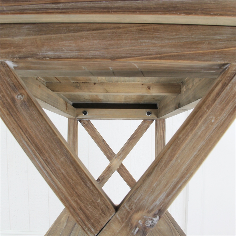 Pemberly Row Solid Wood 3 Tier Shelf in Brown