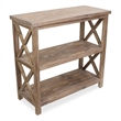 Pemberly Row Solid Wood 3 Tier Shelf in Brown