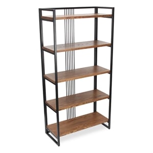 Pemberly Row 5-Tier Metal Framed Wood Shelf