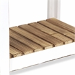 Pemberly Row Brown and White Wooden Side Table with Storage