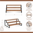 Pemberly Row 3-Tier Metal Framed Wood Shelf