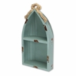 Pemberly Row Small Canoe Style 2 Tier Wooden Shelf