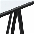 Pemberly Row Set of 2 Square Metal Tables with Mirror Tops in Black