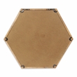 Pemberly Row Hexagonal Wooden Wall Mirror with Hanging Openings