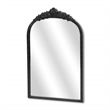 Pemberly Row Modern Victorian Black Accent Mirror with Hanging Hook