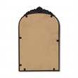 Pemberly Row Modern Victorian Black Accent Mirror with Hanging Hook
