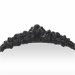 Pemberly Row Modern Victorian Black Accent Mirror with Hanging Hook