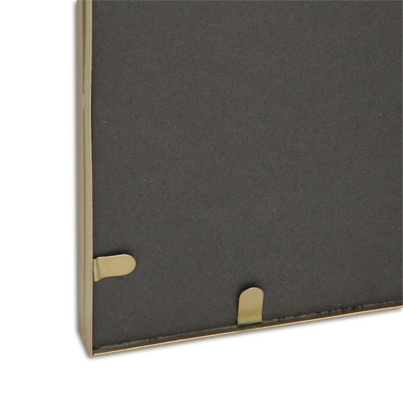 Pemberly Row Arch Top Gold Metal Framed Wall Mirror with Studded Details
