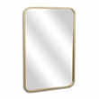 Pemberly Row Rectangular Gold Metal Mirror with Studded Details