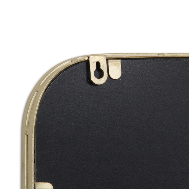 Pemberly Row Rectangular Gold Metal Mirror with Studded Details