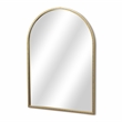 Pemberly Row Curve Top Gold Metal Wall Mirror with Studded Details