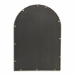 Pemberly Row Curve Top Gold Metal Wall Mirror with Studded Details