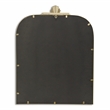 Pemberly Row Art Deco Gold Metal Wall Mirror with Hanging Openings