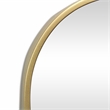 Pemberly Row Art Deco Gold Metal Wall Mirror with Hanging Openings