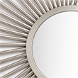 Pemberly Row Silver Metal Sunburst Wall Mirror with Hanging Opening