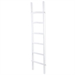 Pemberly Row Rustic White Wood Ladder with 6 Rungs