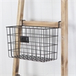 Pemberly Row Wood Storage Ladder with 4 Basket Tiers and 5 Rungs