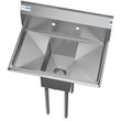 Pemberly Row 10x14x10 NSF Stainless Steel Kitchen Prep/Utility Sink in Silver