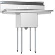 Pemberly Row 14x16x11 NSF Stainless Steel Kitchen Prep/Utility Sink in Silver