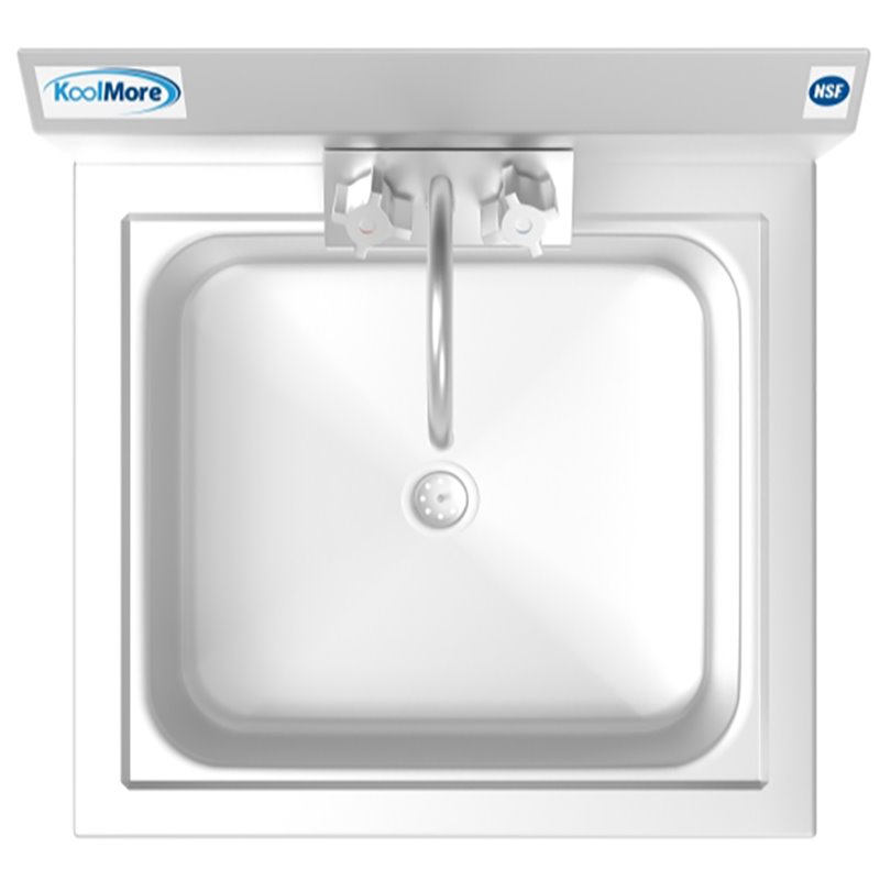 Pemberly Row Silver Stainless Steel Commercial Hand Sink with Gooseneck Faucet