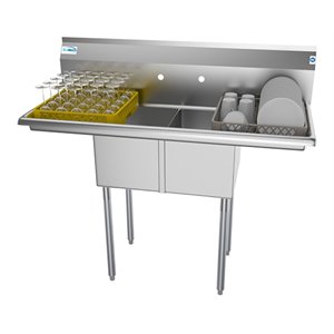 Pemberly Row 12x16x10 NSF Stainless Steel Kitchen Prep & Utility Sink in Silver