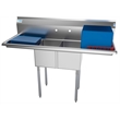 Pemberly Row 12x16x10 Stainless Steel Kitchen Prep & Utility Sink in Silver
