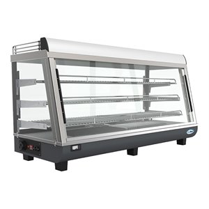 Pemberly Row Modern 48&quot Glass Countertop Display Warmer 65 cu. ft.