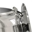 Pemberly Row Silver Hinged Lid/Removable Pot Stainless Steel Soup Kettle Warmer