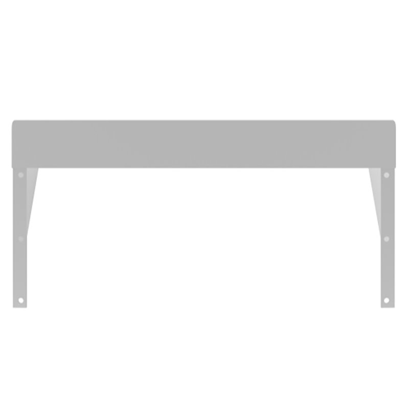 Pemberly Row 12x24 NSF Stainless Steel Wall Mount Shelf for Kitchen in Silver